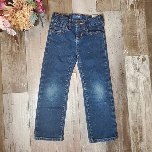 Old Navy Other - Old Navy Straight Leg Dark Wash Blue Denim Jeans Boys Size 5 Regular NWOT EUC